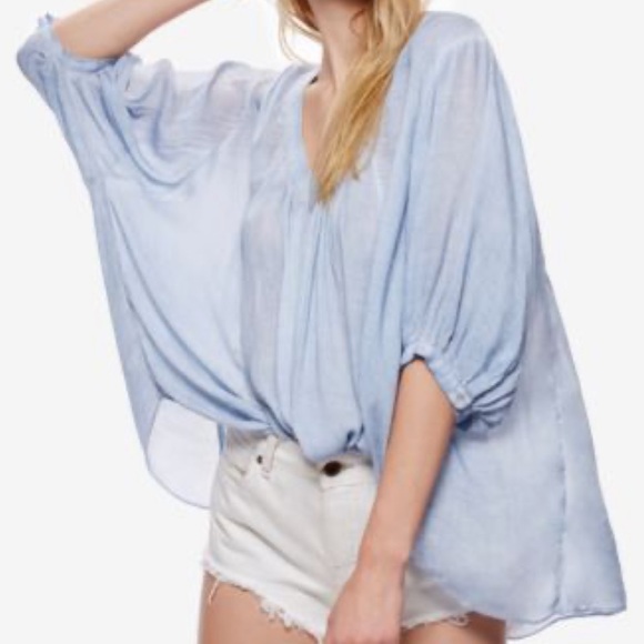 Free People Catch Me If You Can Flowy Top Blouse XS - Picture 1 of 16